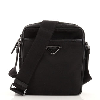 Prada Front Pocket Messenger Bag Re-Nylon with Saffiano Leather Small