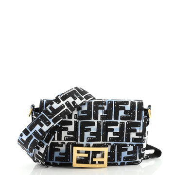 Fendi Baguette Convertible Belt Bag Printed Nylon Mini
