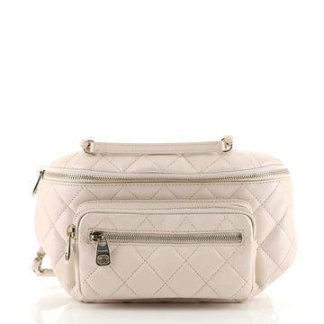 Chanel All About Waist Bag Quilted Iridescent Calfskin Small