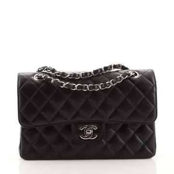 Chanel Classic Double Flap Bag Quilted Caviar Small
