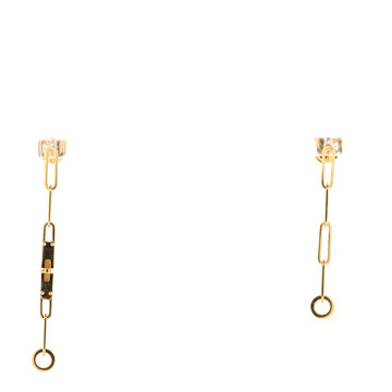 Hermes Kelly Chaine Earrings 18K Yellow Gold Very Small