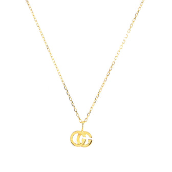 Gucci GG Running Necklace 18K Yellow Gold with Blue Topaz