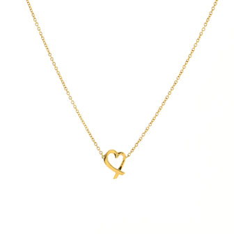 Tiffany & Co. Paloma Picasso Loving Heart Pendant Necklace 18K Yellow Gold