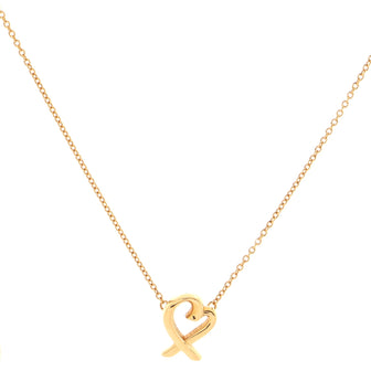 Tiffany & Co. Paloma Picasso Loving Heart Pendant Necklace 18K Rose Gold