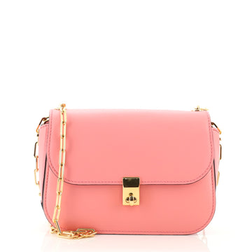 Valentino Turnlock Chain Shoulder Bag Leather Small