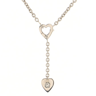 Cartier Mon Amour Heart Lariat Necklace 18K White Gold with Diamond
