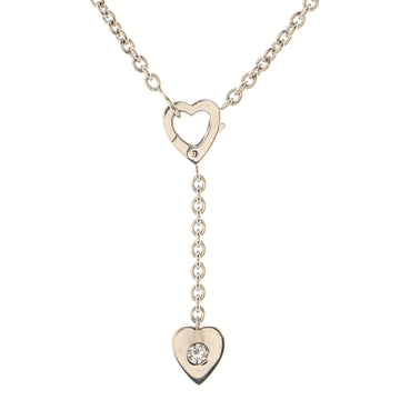 Cartier Mon Amour Heart Lariat Necklace 18K White Gold with Diamond
