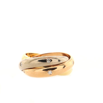 Cartier 5 Diamond Trinity Ring 18K Tricolor Gold