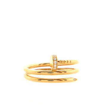 Cartier Juste un Clou Paved Double Ring 18K Yellow Gold and Diamonds Small