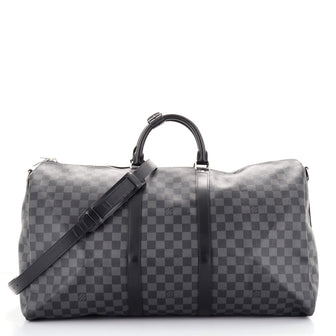 Louis Vuitton Keepall Bandouliere Bag Damier Graphite 55