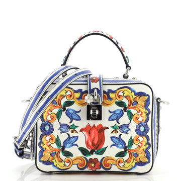 Dolce & Gabbana Rosaria Shoulder Bag Printed Leather Mini