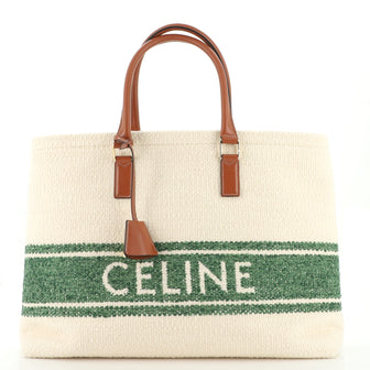 Celine Horizontal Cabas Plein Soleil Tote Canvas with Leather