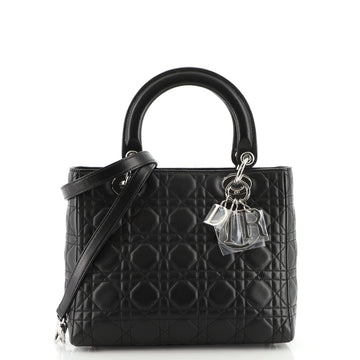 Christian Dior Vintage Lady Dior Bag Cannage Quilt Lambskin Medium