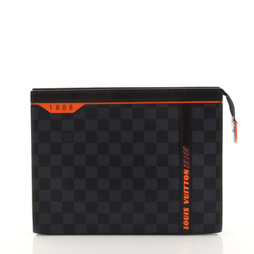 Louis Vuitton Pochette Voyage Limited Edition Damier Cobalt Race MM