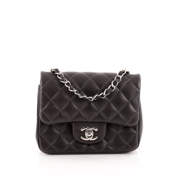 Chanel Square Classic Single Flap Bag Quilted Lambskin Mini