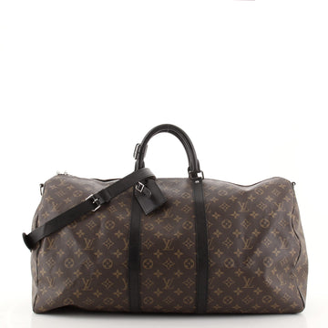 Louis Vuitton Keepall Bandouliere Bag Macassar Monogram Canvas 55