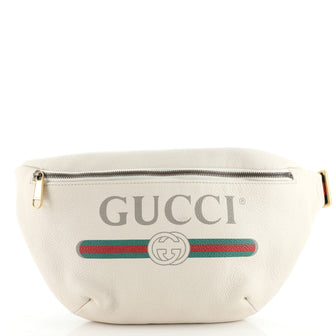 Gucci Logo Belt Bag Printed Leather Medium