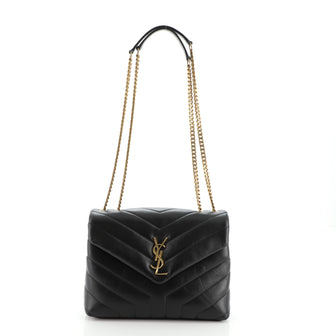 Saint Laurent LouLou Shoulder Bag Matelasse Chevron Leather Small