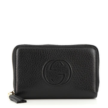 Gucci Soho Zip Around Wallet Leather Compact