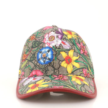 Gucci Baseball Cap Flora GG Coated Canvas