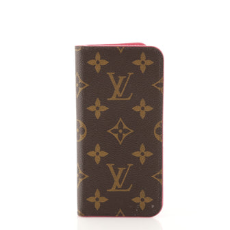 Louis Vuitton iPhone Folio Monogram Eclipse Canvas iPhone X