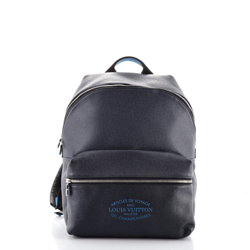 louis vuitton articles de voyage backpack Discovery Taiga Leather PM Black 2500761 The montsouris backpack looks great in faded denim canvas with the monogram pattern debossed into the fabric Montsouris Cargo Backpack Damier Other