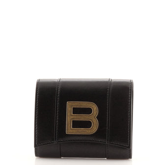 Balenciaga Hourglass Trifold Wallet Leather Compact