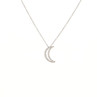 Tiffany & Co. Moon Pendant Necklace Platinum with Diamonds