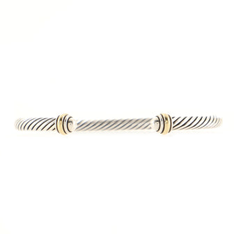 David Yurman Cable Classic Bracelet Sterling Silver and 18K Yellow Gold 4mm