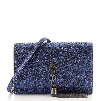 Saint Laurent Classic Monogram Tassel Chain Wallet Glitter