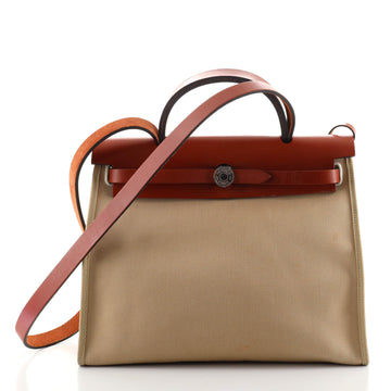 Hermes Herbag Zip Leather and Toile 31