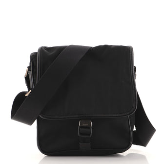 Prada Buckle Messenger Bag Tessuto Small