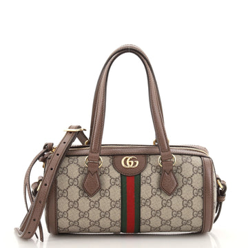 Gucci Ophidia Boston Bag GG Coated Canvas Small