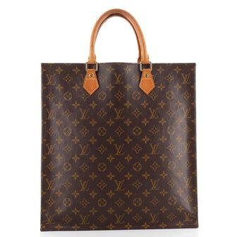 Louis Vuitton Sac Plat Handbag Monogram Canvas GM