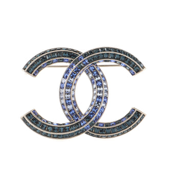 Chanel CC Brooch Metal with Crystals