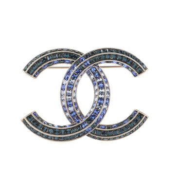 Chanel CC Brooch Metal with Crystals