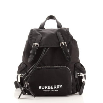 burberry leather backpack purse Burberry Rucksack Backpack Nylon with Leather Small Black 109261102