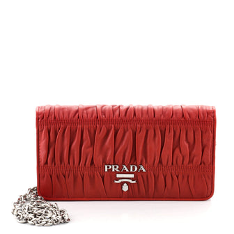 Prada Chain Wallet Crossbody Nappa Gaufre