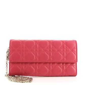 Christian Dior Lady Dior Croisiere Chain Wallet Cannage Quilt Lambskin