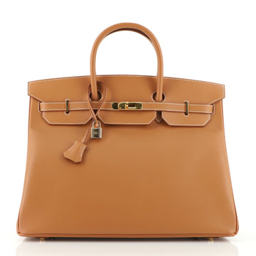 Hermes Birkin Handbag Brown Chamonix with Gold Hardware 40