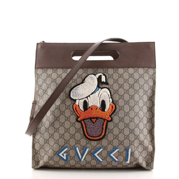Gucci Donald Duck Soft Tote Embroidered GG Coated Canvas