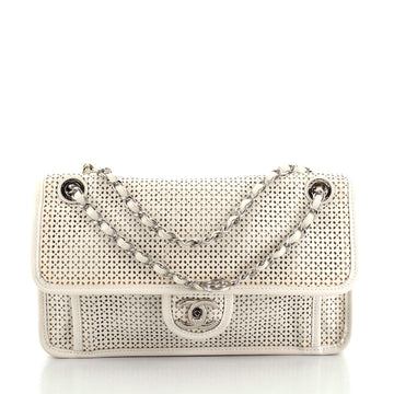 Chanel Up in the Air Medallion Flap Bag Perforated Leather Medium