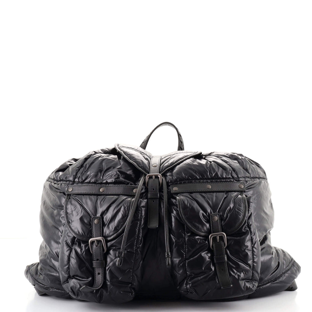 Bottega Veneta Spinnaker Backpack Nylon Large Black 10926190