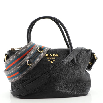Prada Dual Strap Zip Tote Vitello Daino Small