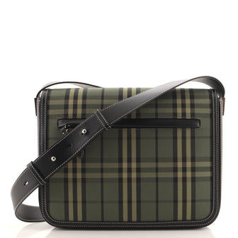Burberry Olympia Messenger Bag Check Cotton Small