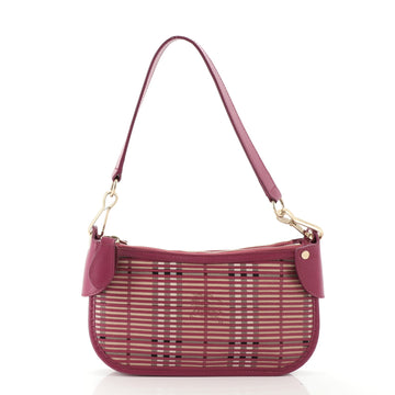 Burberry Lollard Shoulder Bag Haymarket Canvas with Leather Medium