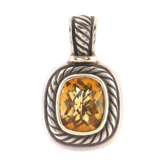 David Yurman Albion Enhancer Pendant Pendant & Charms Sterling Silver and 14K Yellow Gold with Citrine 12mm