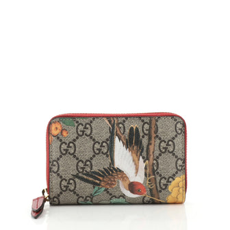Gucci Zip Around Card Case Printed GG Coated Canvas