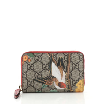 Gucci Zip Around Card Case Printed GG Coated Canvas