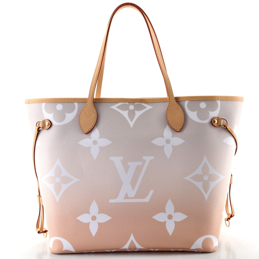 NEW Louis Vuitton Neverfull MM Monogram By The Pool Giant Pink